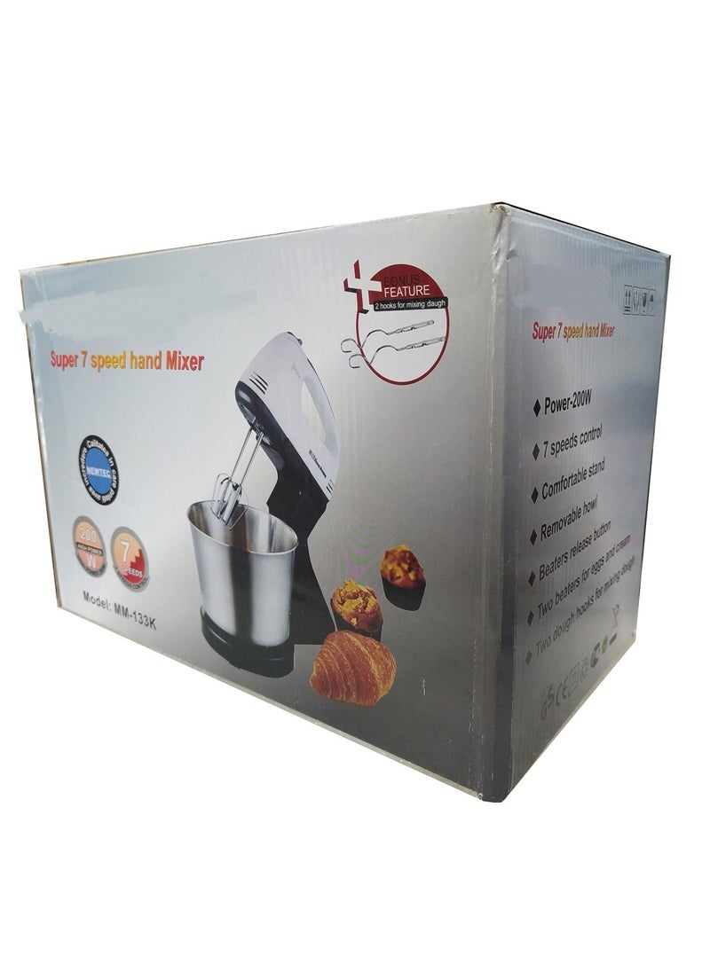 Hand Food Automatic Mixer | 7-Speed Egg Beater | Flour, Bread, Blenders for Cake Baking at Home