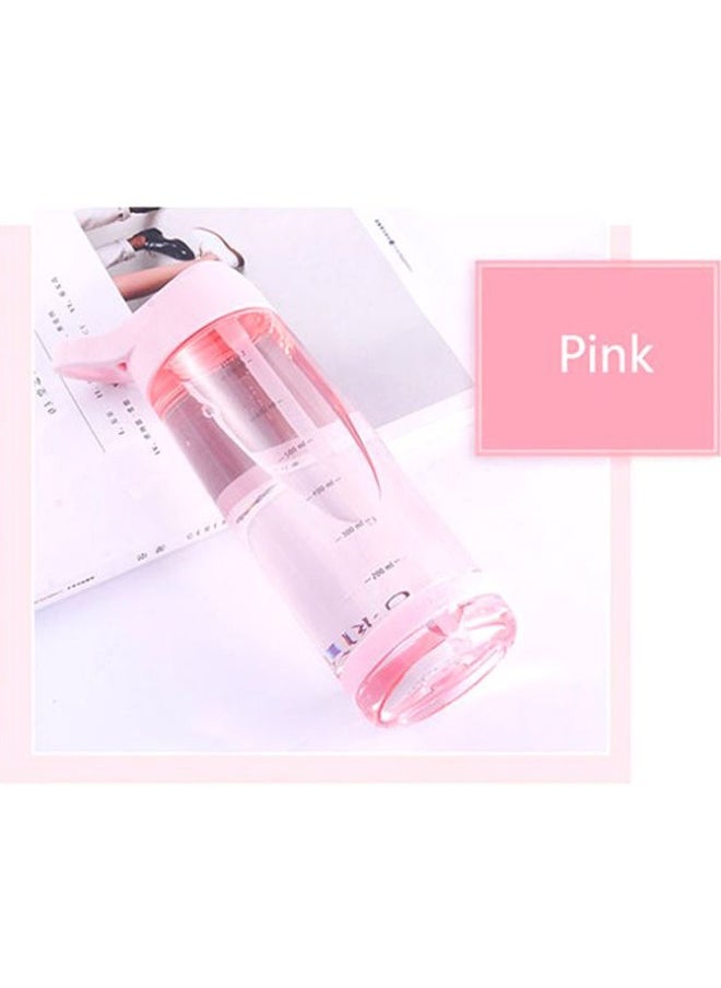 Outdoor Water Bottle With Straw Pink 24x7cm