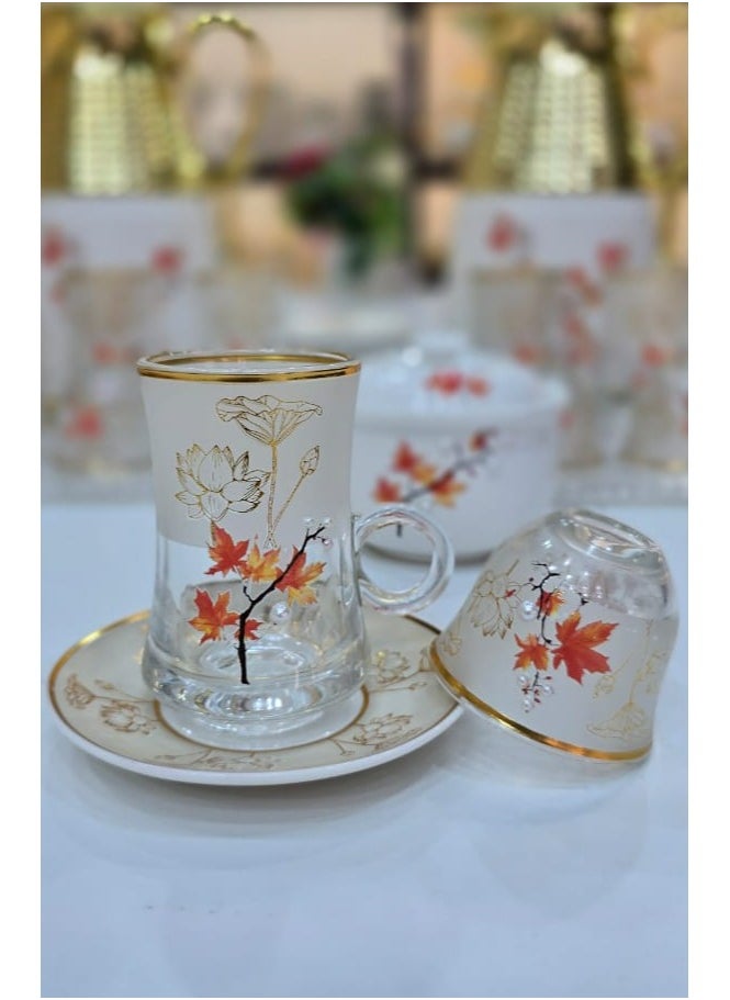 22Pieces New Full Set Thermose 2Thermos 6Teacup With 6saucer 6Guava Cup 1Sugar Bowl 1Tray
