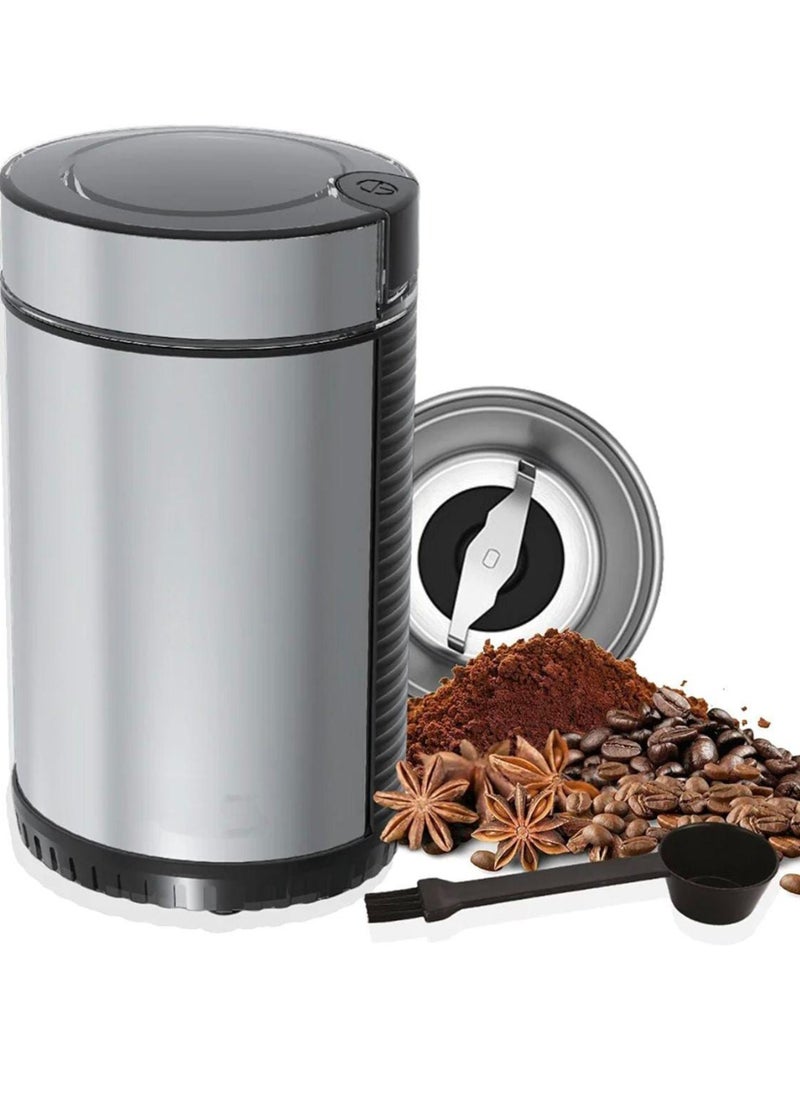 Electric Coffee Grinder 90g – 150W Powerful Copper Motor, Stainless Steel Blades for Coffee Beans, Spices, Nuts – Fast & Fine Grinding, Compact & Easy to Use