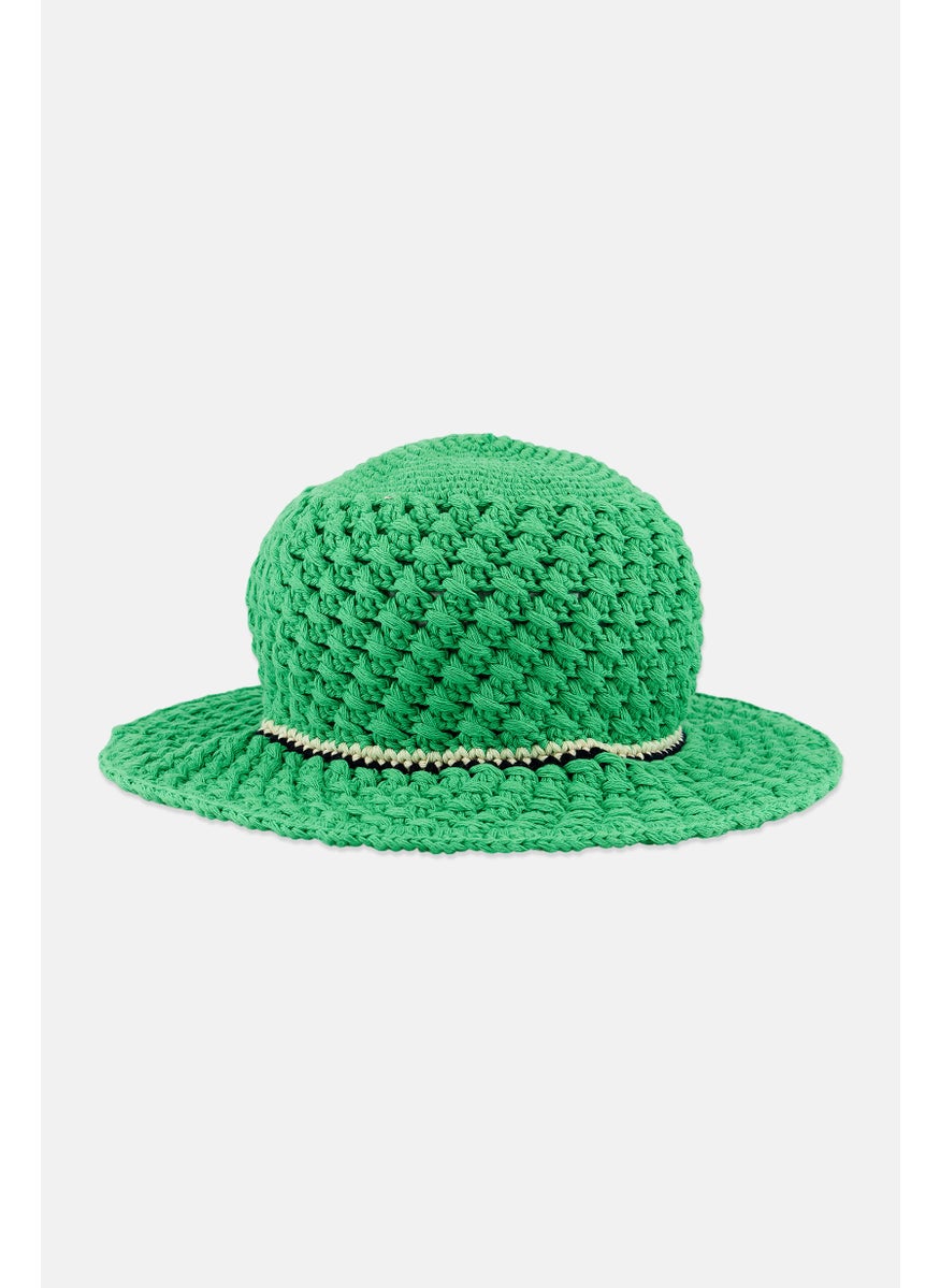 Women Textured Hat, Green