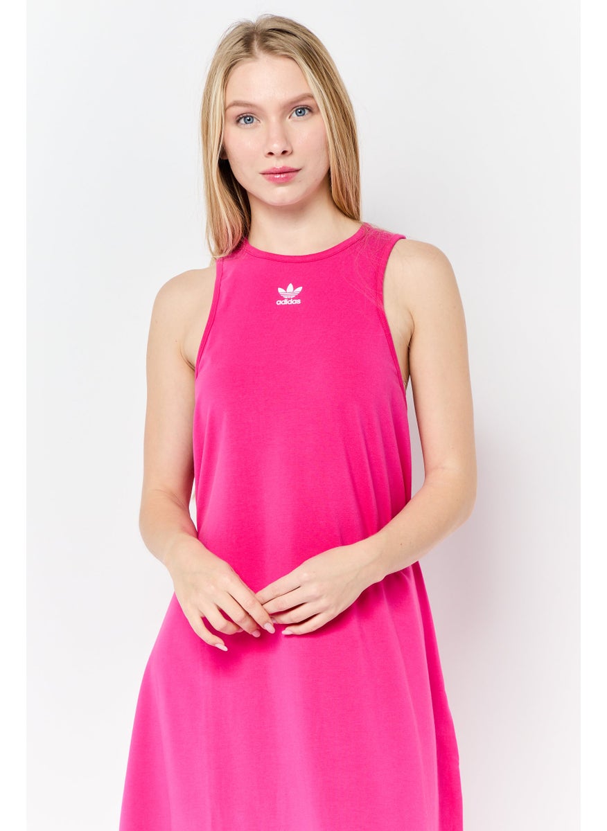 Women Plus Size Sportwear Fit Sleeveless Outdoor Dresses, Pink