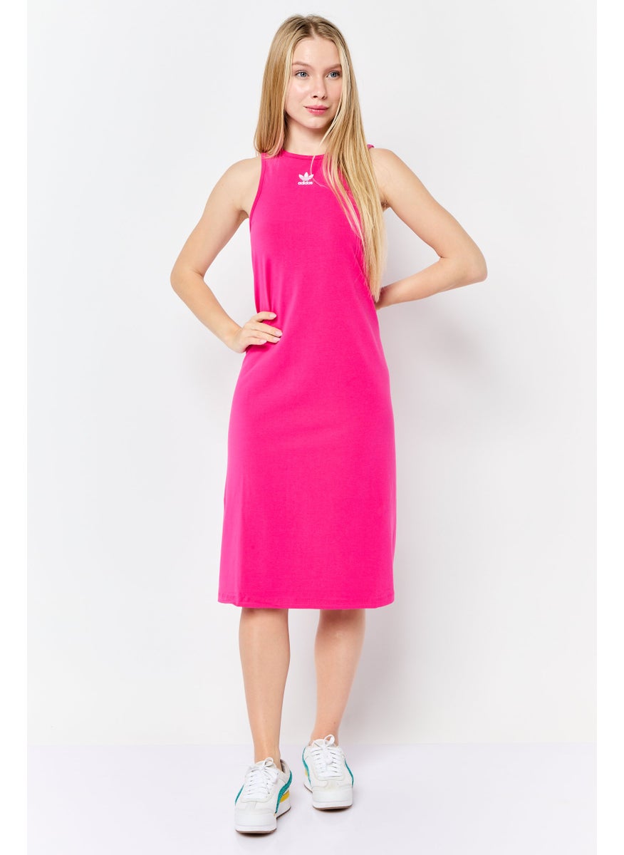 Women Plus Size Sportwear Fit Sleeveless Outdoor Dresses, Pink