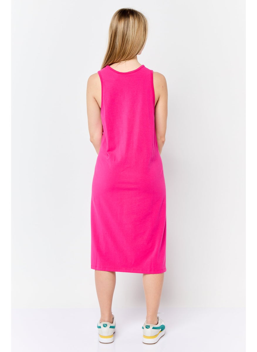 Women Plus Size Sportwear Fit Sleeveless Outdoor Dresses, Pink
