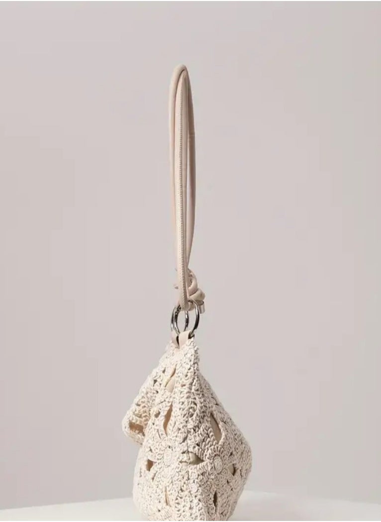 Floral Beige Shoulder Bag