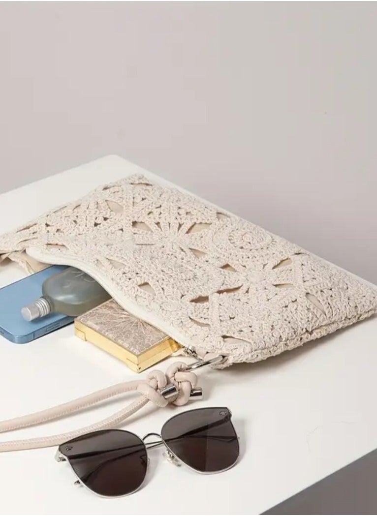 Floral Beige Shoulder Bag