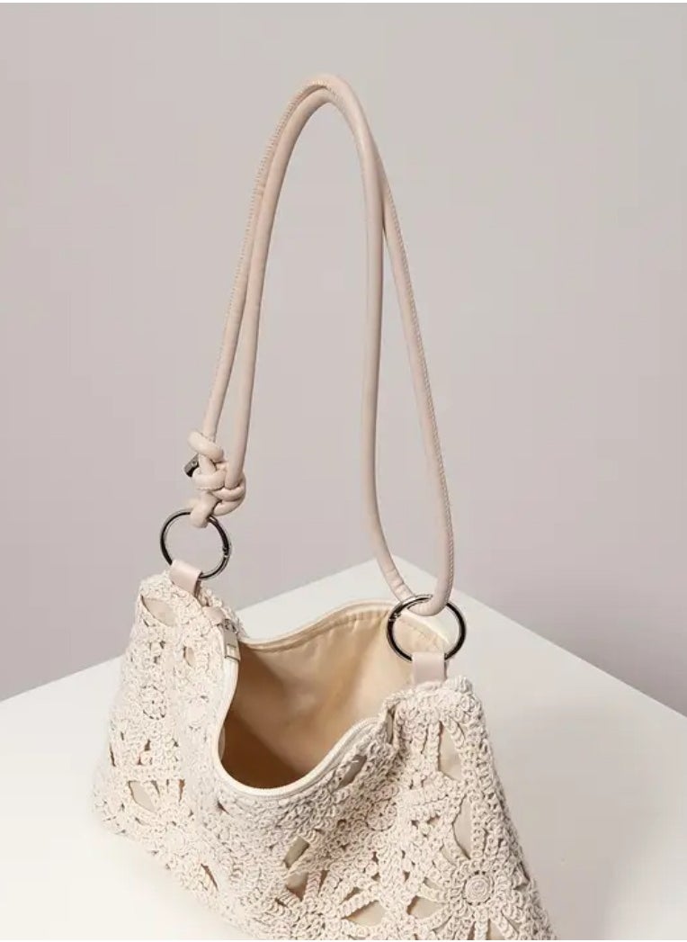 Floral Beige Shoulder Bag