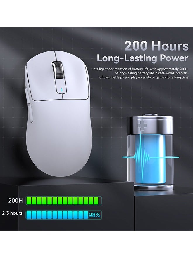 X3 Lightweight Wireless Gaming Mouse with Tri-Mode 2.4G/USB-C Wired/Bluetooth,Up to 26K DPI,PAW3395 Optical Sensor,5 programmable Buttons for PC/Laptop/Win/Mac