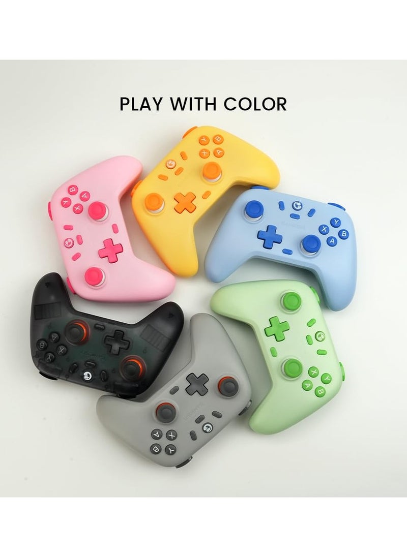 GameSir Nova Lite 2.4g Wireless Controller for Windows PC, iPhone, Android, Switch & Steam Deck, Bluetooth Controller Gamepad with Hall Effect Trigger,Turbo,Rumble Vibration (grey)