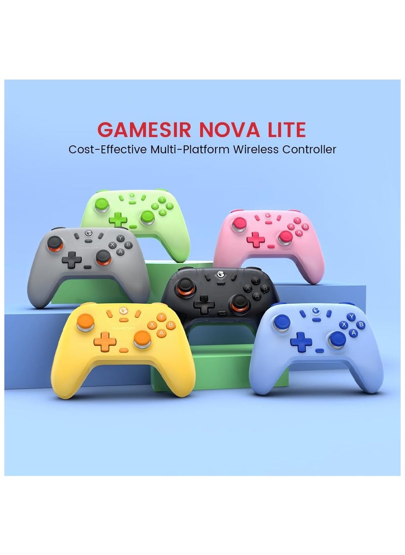 GameSir Nova Lite 2.4g Wireless Controller for Windows PC, iPhone, Android, Switch & Steam Deck, Bluetooth Controller Gamepad with Hall Effect Trigger,Turbo,Rumble Vibration (grey)