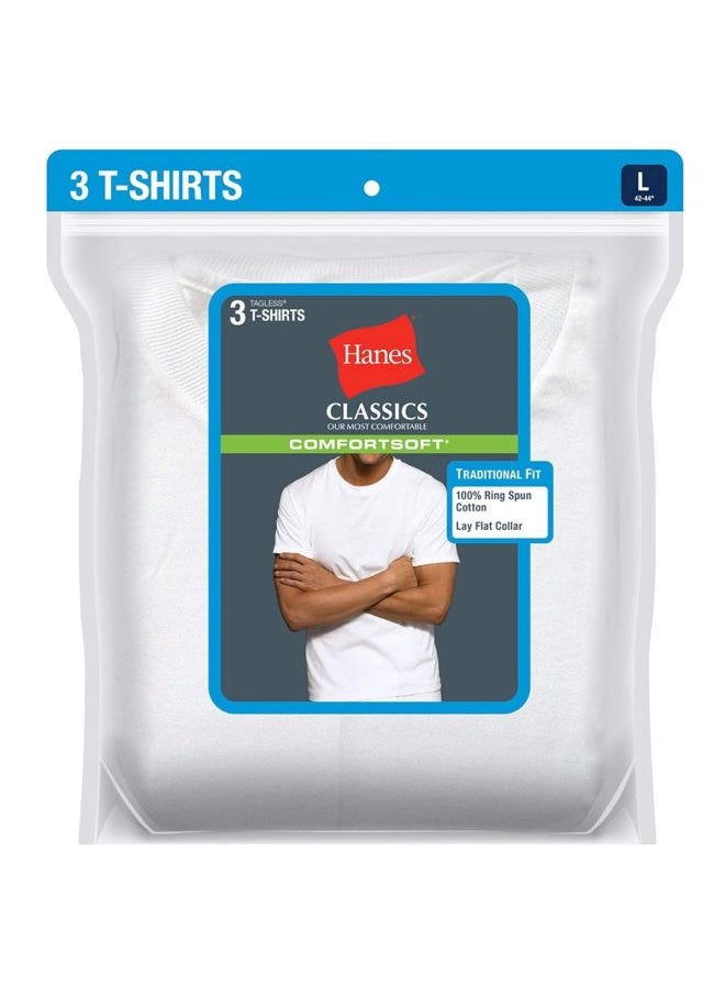 Hanes Ultimate Mens 3 Pack FreshIQ Crew Neck Tee