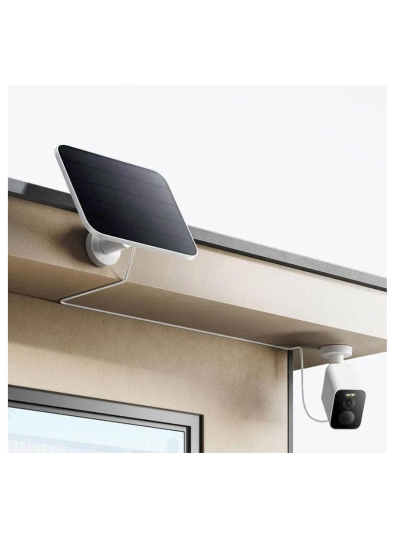 Outdoor Camera Solar Panel (BW Series) | Compatible with Xiaomi Outdoor Camera BW300 and BW500 | IP66 dust and water-resistance | USB-C Charging 5W high power load | White