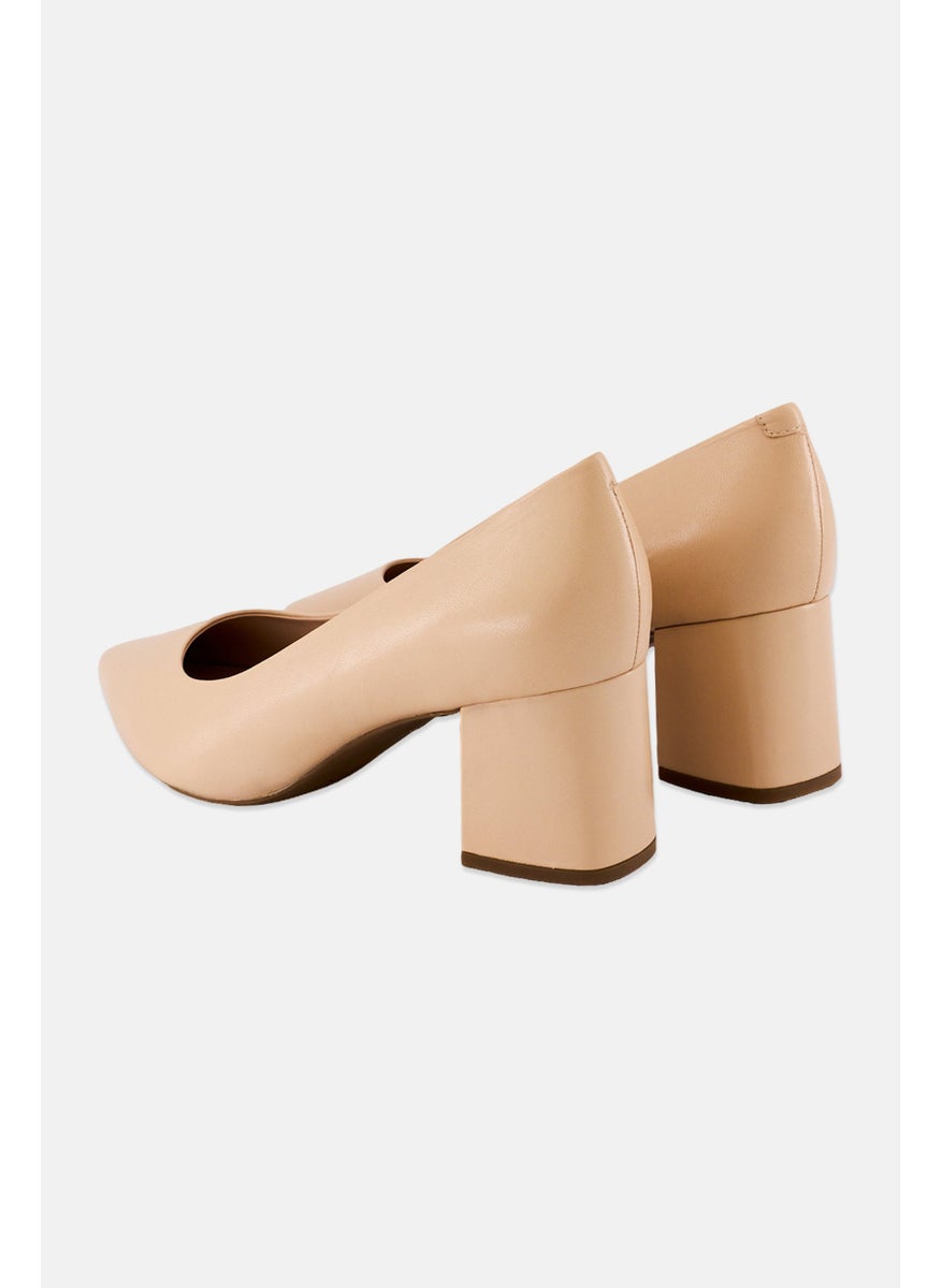 Women Slip On Pumps, Beige