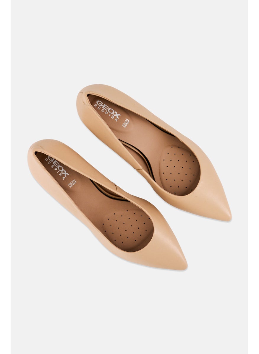 Women Slip On Pumps, Beige