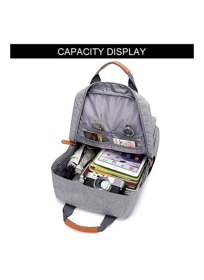 Anti-Theft Travel Backpack Grey/Orange
