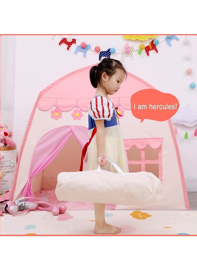 Kids Portable Tent, Durable Pop up Tent with Windows, Fun Playhouse for Indoor and Outdoor, Easy to Set Up and Fold, Plenty of Room to Play, Suitable for Family Vacation on Beach, Garden and Camping, 130*100*130cm