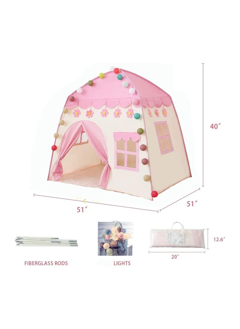 Kids Portable Tent, Durable Pop up Tent with Windows, Fun Playhouse for Indoor and Outdoor, Easy to Set Up and Fold, Plenty of Room to Play, Suitable for Family Vacation on Beach, Garden and Camping, 130*100*130cm