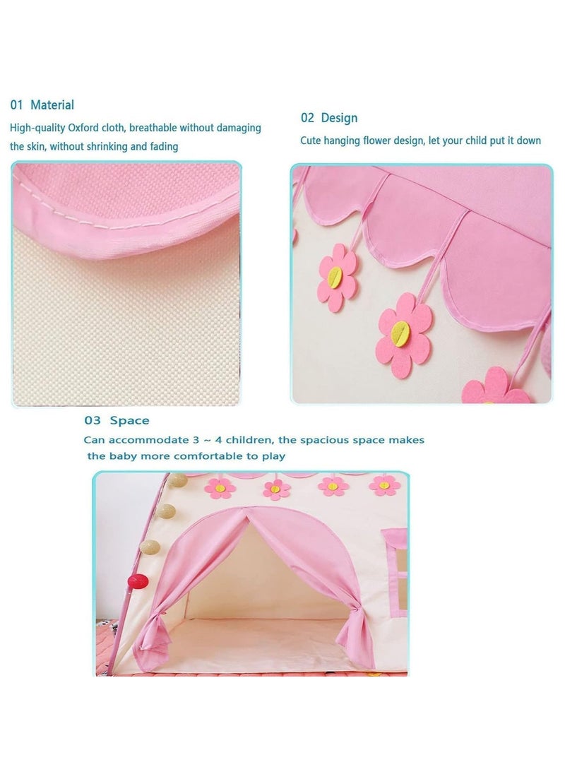 Kids Portable Tent, Durable Pop up Tent with Windows, Fun Playhouse for Indoor and Outdoor, Easy to Set Up and Fold, Plenty of Room to Play, Suitable for Family Vacation on Beach, Garden and Camping, 130*100*130cm