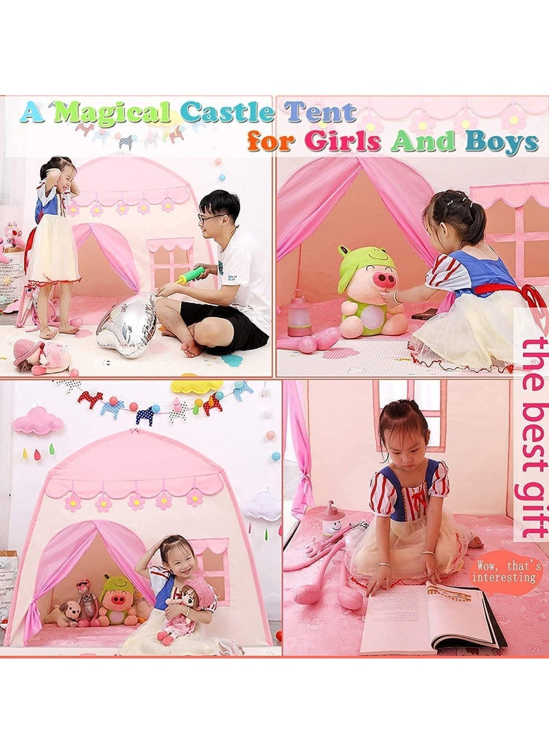 Kids Portable Tent, Durable Pop up Tent with Windows, Fun Playhouse for Indoor and Outdoor, Easy to Set Up and Fold, Plenty of Room to Play, Suitable for Family Vacation on Beach, Garden and Camping, 130*100*130cm