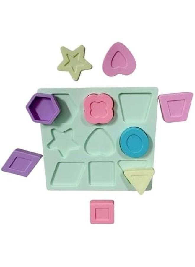 Dementia Shape Puzzles for Elderly, Silicone Puzzle Pattern Products Activities for Seniors Older Adults with Alzheimers, Cognitive Matching Games for Patients Gift,Fidget Sensory Toys for Alzheimer