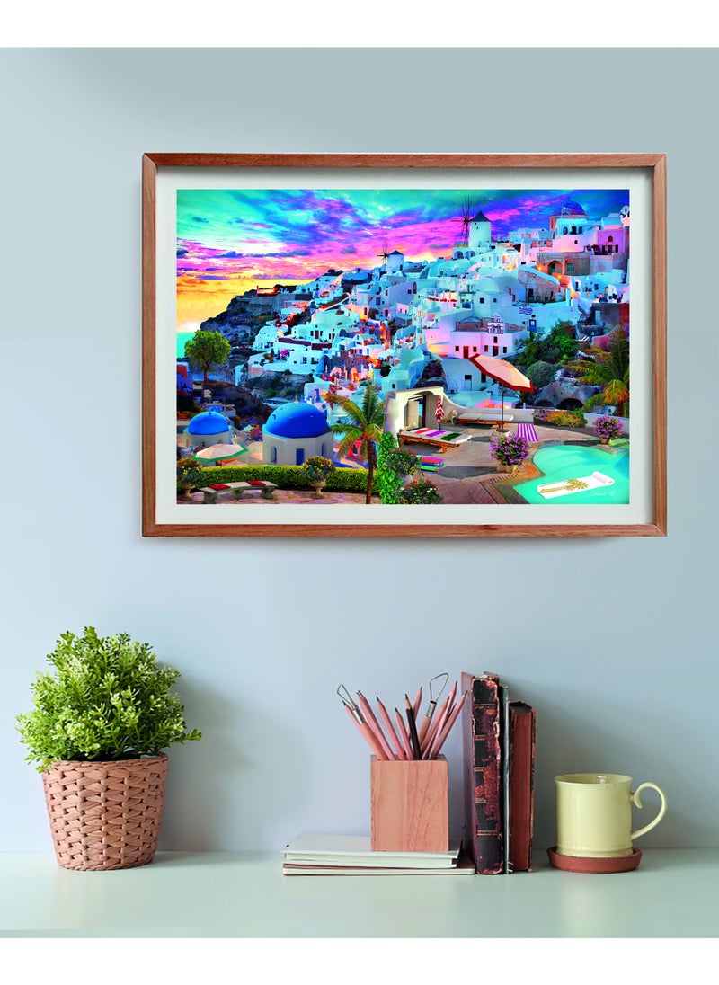 Clementoni Puzzle HQC Greece View 500 Pieces | Jigsaw Puzzle | Puzzle for Adults | Challenging Puzzle | Perfect for Stress Reliever and Puzzle Lovers | Made in Italy