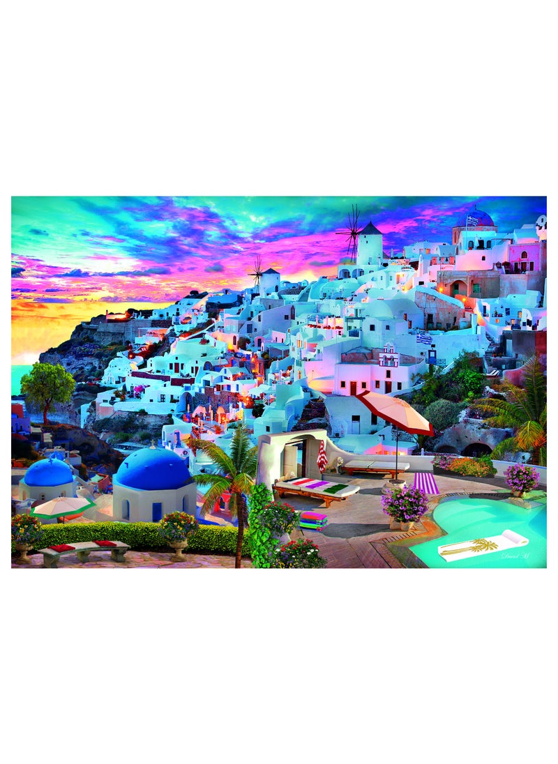 Clementoni Puzzle HQC Greece View 500 Pieces | Jigsaw Puzzle | Puzzle for Adults | Challenging Puzzle | Perfect for Stress Reliever and Puzzle Lovers | Made in Italy