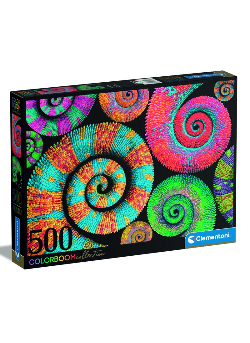 Clementoni Puzzle Tails Colorboom 500 Pieces  | Jigsaw Puzzle | Puzzle for Adults | Challenging Puzzle | Perfect for Stress Reliever and Puzzle Lovers | Made in Italy