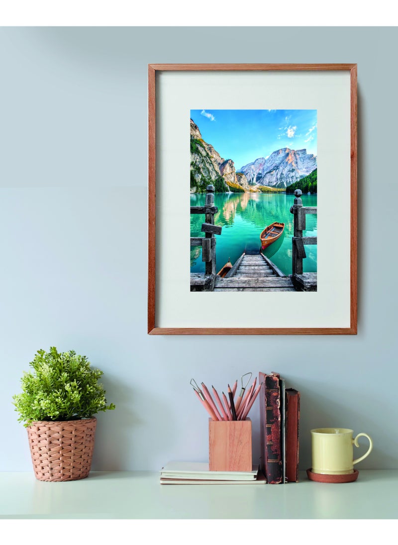 Clementoni Puzzle HQC Braise Lake+Poster 500 Pieces | Jigsaw Puzzle | Puzzle for Adults | Challenging Puzzle | Perfect for Stress Reliever and Puzzle Lovers | Made in Italy