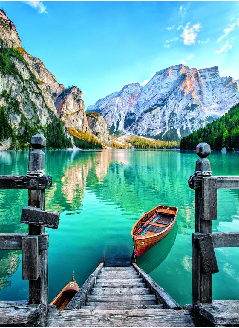 Clementoni Puzzle HQC Braise Lake+Poster 500 Pieces | Jigsaw Puzzle | Puzzle for Adults | Challenging Puzzle | Perfect for Stress Reliever and Puzzle Lovers | Made in Italy