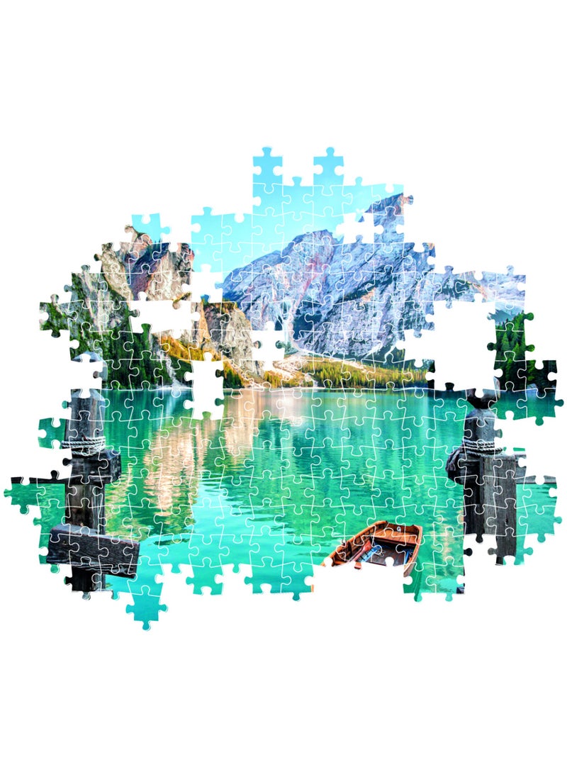 Clementoni Puzzle HQC Braise Lake+Poster 500 Pieces | Jigsaw Puzzle | Puzzle for Adults | Challenging Puzzle | Perfect for Stress Reliever and Puzzle Lovers | Made in Italy