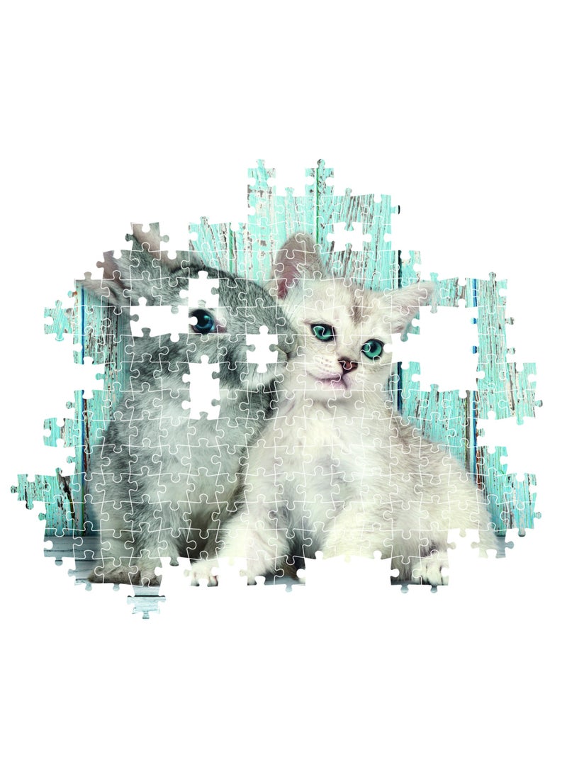 Clementoni Puzzle HQC Cat & Bunny + Poster 500 Pieces | Jigsaw Puzzle | Puzzle for Adults | Challenging Puzzle | Perfect for Stress Reliever and Puzzle Lovers | Made in Italy
