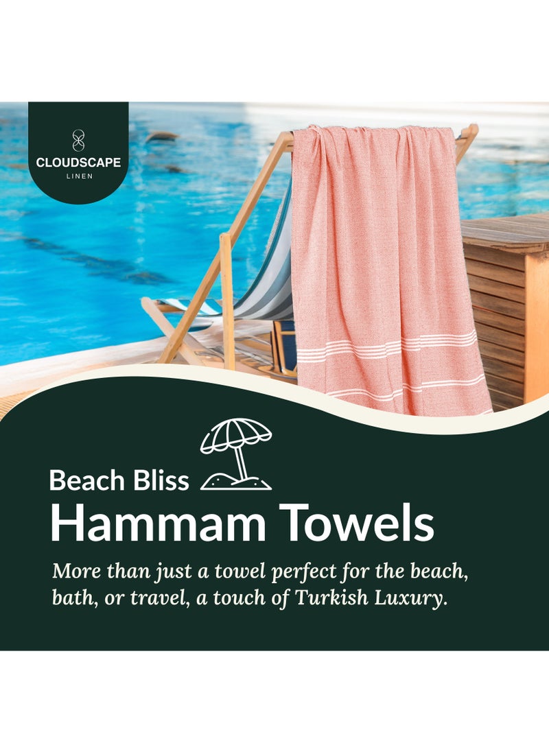 Turkish Beach Towel Set of 2, 39x71 inches Oversized Lightweight 100% Cotton Hammam Towel,BIRD OF PARADISE