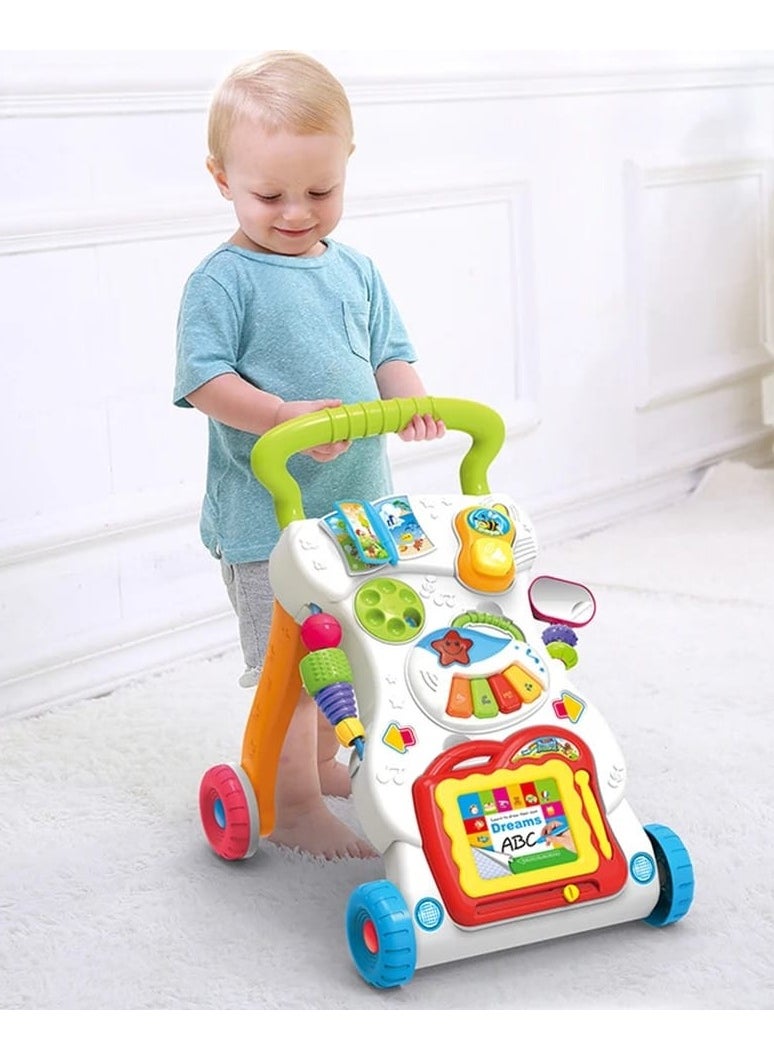 Children Musical Walker, Push and Pull Toy for Toddlers and Kids