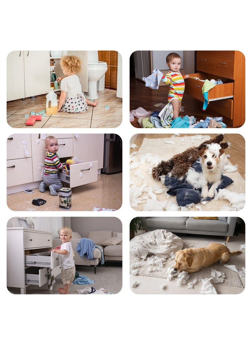 2 PCS Baby Proofing Cabinets,Cabinet Locks for Babies,U-Shaped Child Locks for Cabinets, Child Proof Cabinet Latches,Child Safety Cabinet Locks with Adjustable