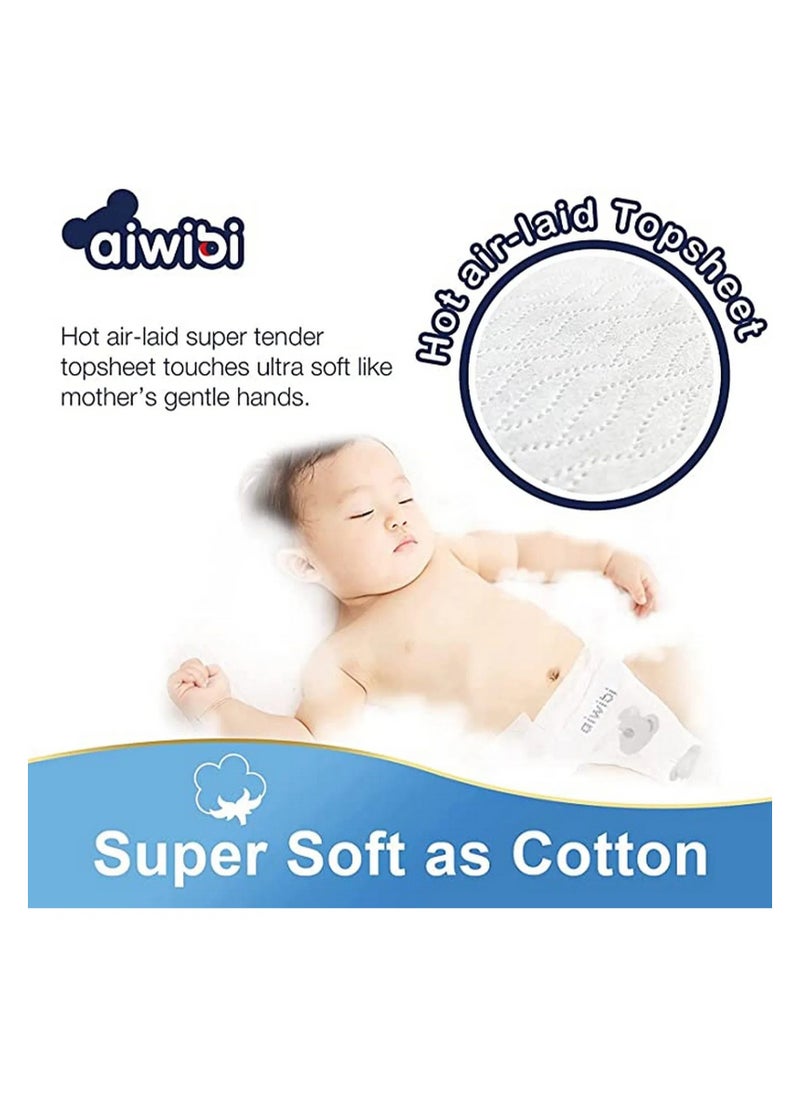 Aiwibi Premium XL Baby Tape Style Diapers Size 5 - Super Soft Pant Style Diapers, 12-17 Kg, Breathable, 160 Pieces (4 Packs of 40)