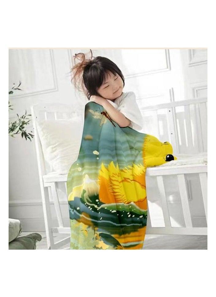 Children's or student cartoon flannel thin blanket (warm and comfortable, suitable for sleep, games) 100cm*150cm - 447