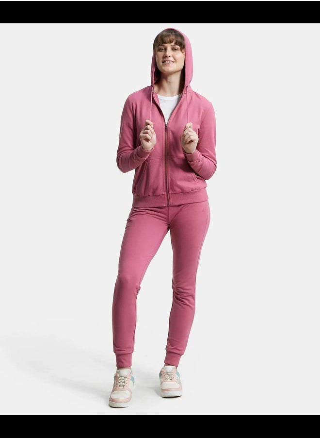 Jockey AW30 Women's Super Combed Cotton French Terry Fabric Hoodie Jacket with Side Pockets