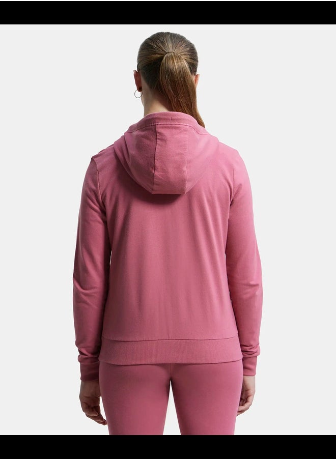Jockey AW30 Women's Super Combed Cotton French Terry Fabric Hoodie Jacket with Side Pockets