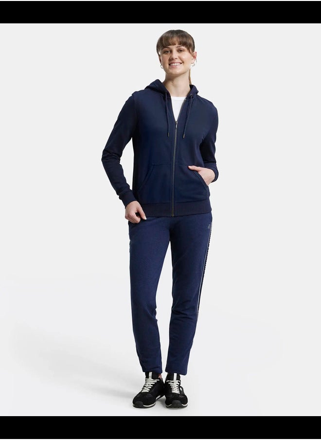 Jockey AW30 Women's Super Combed Cotton French Terry Fabric Hoodie Jacket with Side Pockets