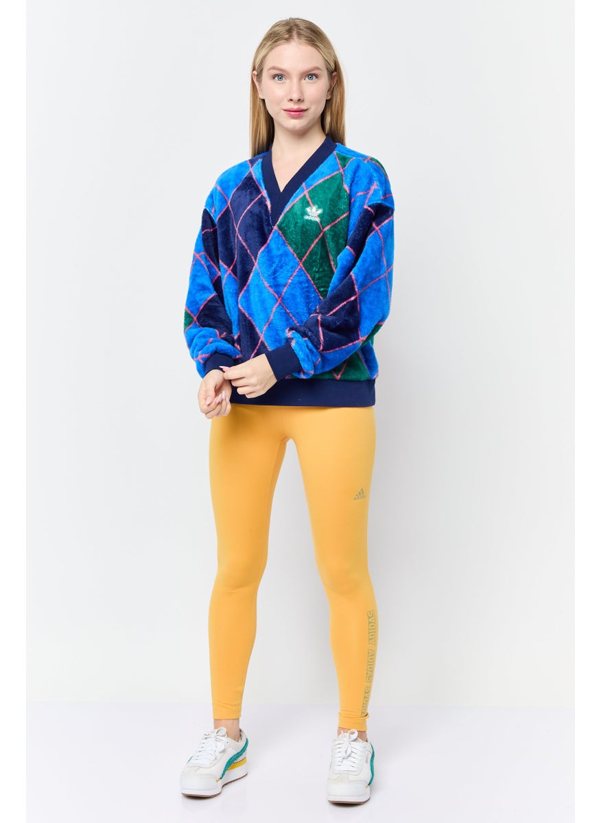 Women Sportswear Fit Long Sleeve Outdoor Sweatshirt, Multicolor