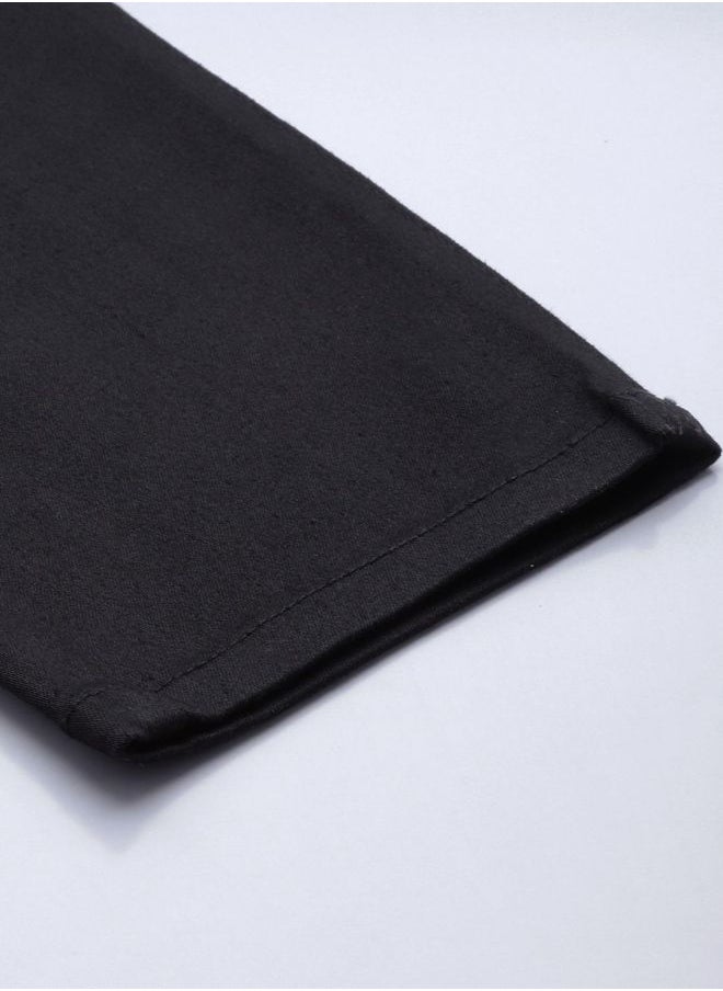 Men Slim Fit Solid Mid-Rise Stretchable Chinos
