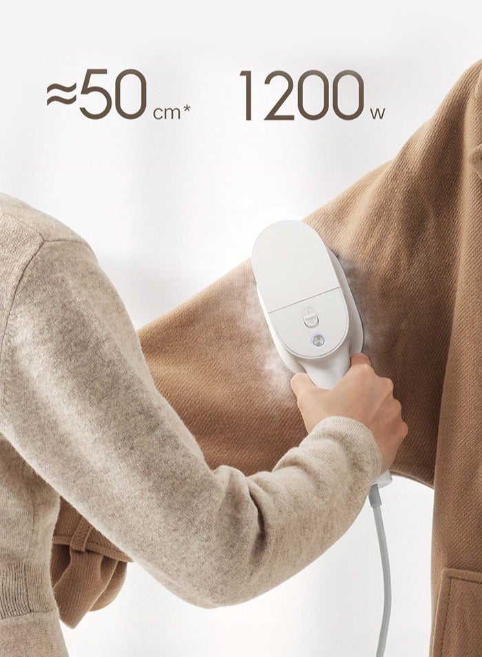 2024 Handheld Steam Ironing Machine Portable Garment Steam Cleaner Iron For Clothes Home Appliance 150 ml 1200 W B502CN White