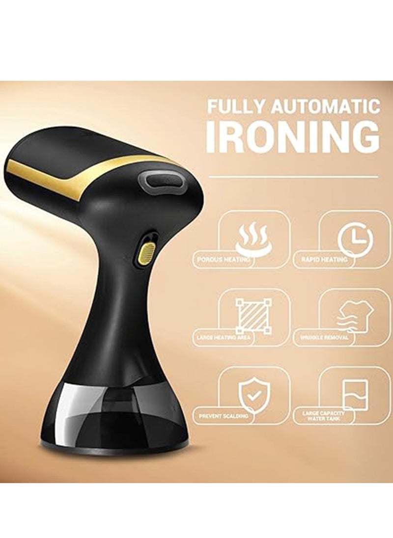 Portable Clothes Steamer 1500W Handheld Garment Steamer – 30s Fast Heat Up, 350ml Detachable Water Tank, Powerful Fabric Wrinkle Remover, 360° Anti-Spill, 30 Min Continuous Steam, Travel & Home Steam Iron for Clothing, Curtains, Upholstery