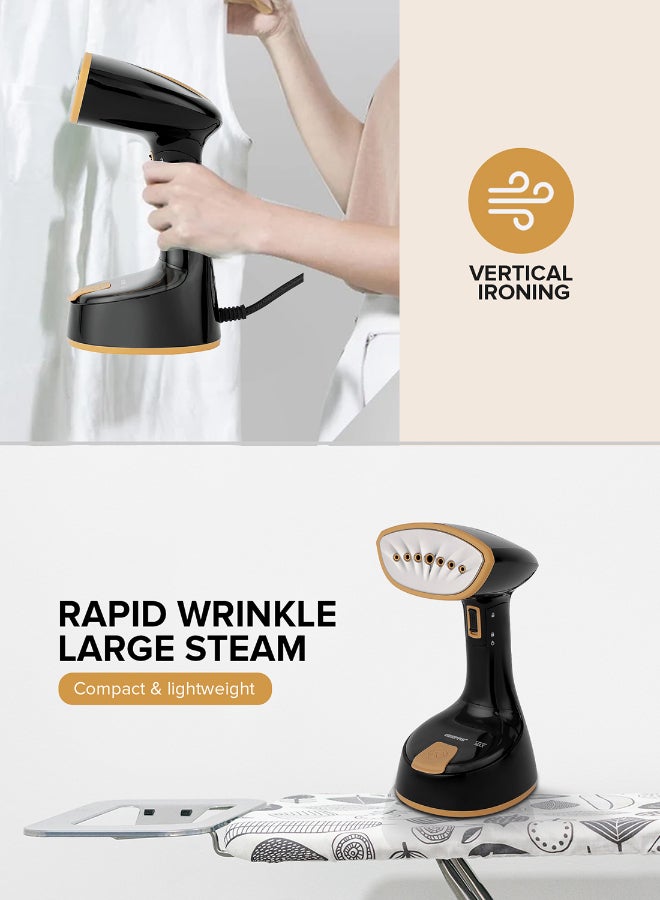 Renewed - Handheld Garment Steamer Equipped with Stainless Steel Head 120 ml 1470 W GF926 Black