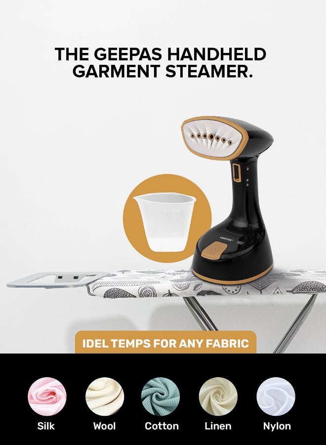 Renewed - Handheld Garment Steamer Equipped with Stainless Steel Head 120 ml 1470 W GF926 Black