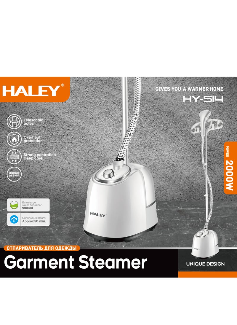 professional Vertical Garment Steamer 2000W Heavy Duty Clothes Steamer for Commercial ＆ Home, 35S Quick Wrinkle Removal with 1.8L Water Tank