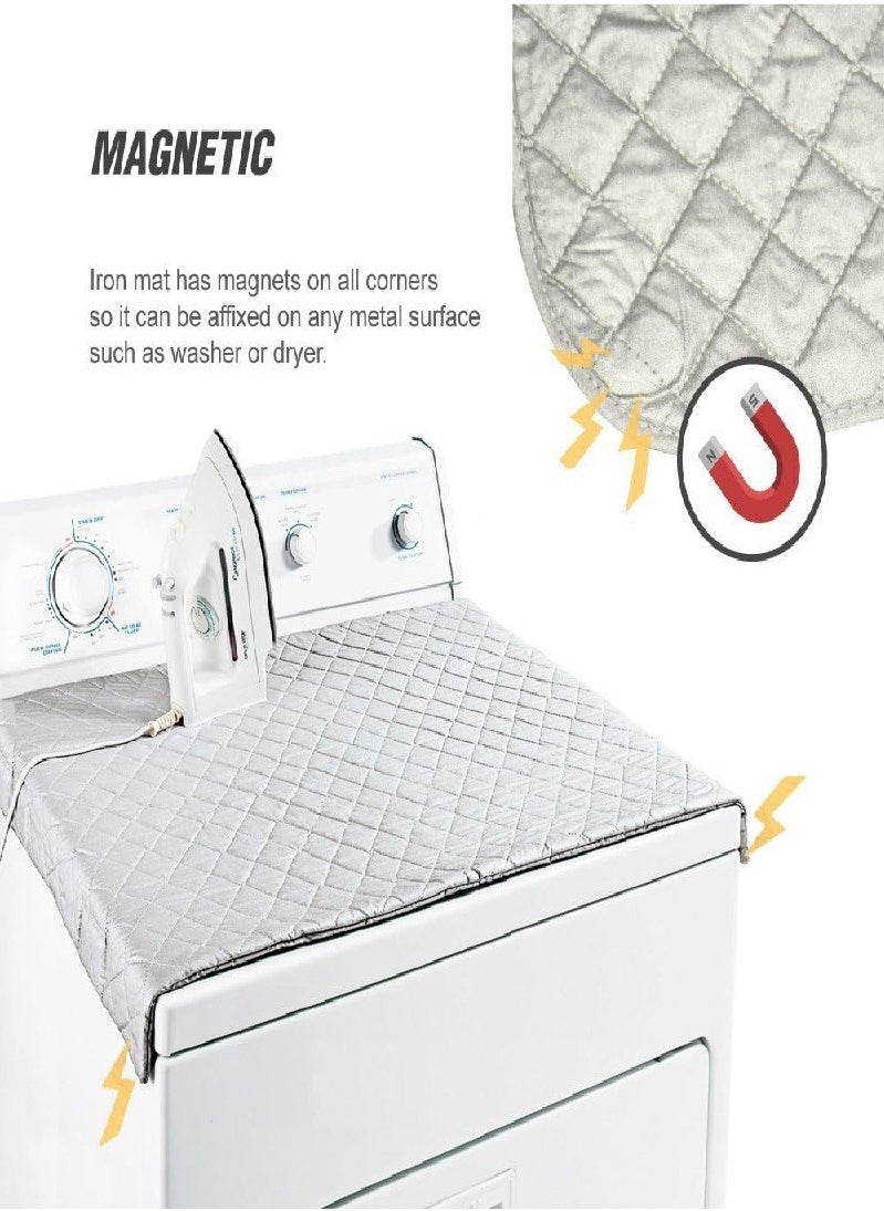 Portable Ironing Mat Blanket (Iron Anywhere) Ironing Board Replacement, Iron Board Alternative Cover