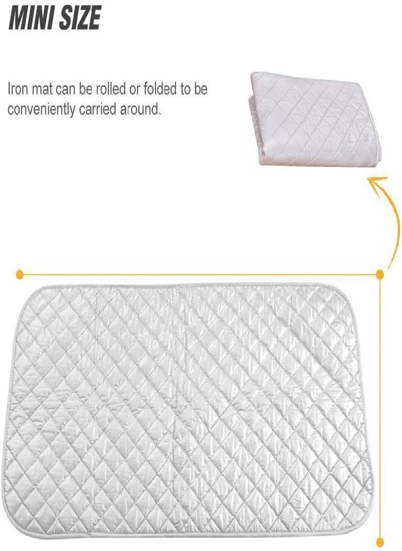 Portable Ironing Mat Blanket (Iron Anywhere) Ironing Board Replacement, Iron Board Alternative Cover
