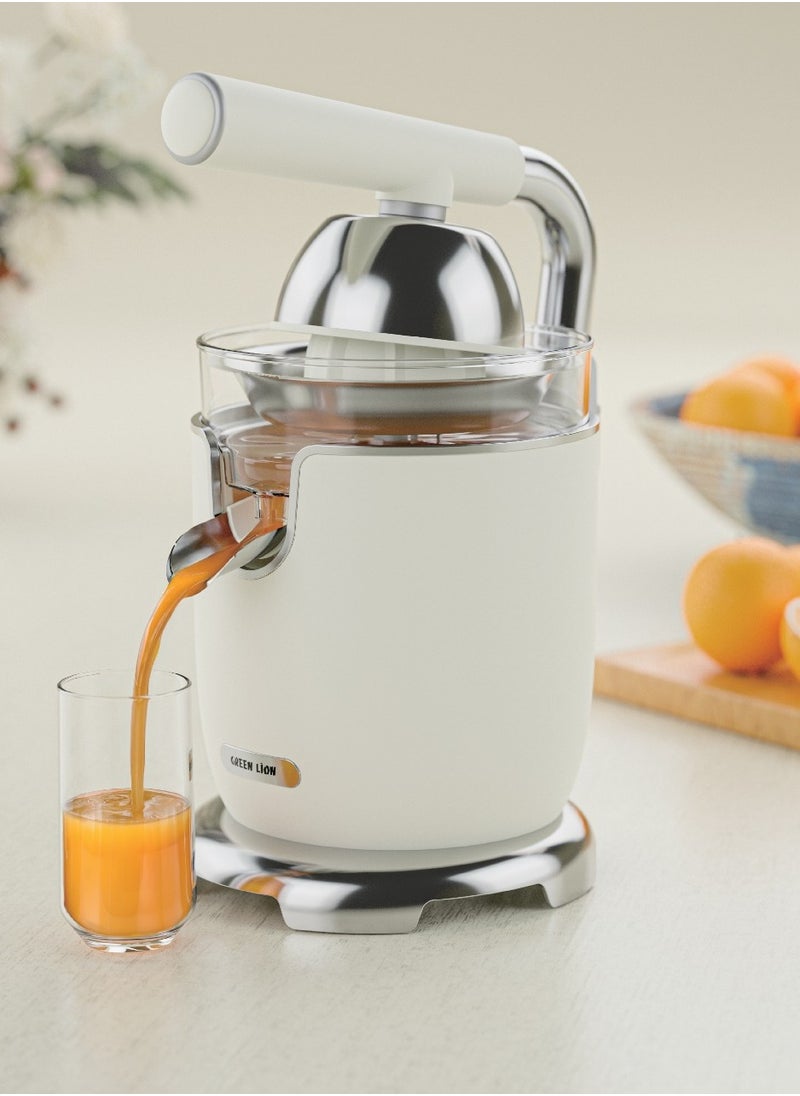 Vintage Citrus Juicer with Handle 400ml 170W / Powerful Copper Motor / Stainless Steel Filter / Small & Big Juice Cones / Drip-Free Spout Juicer - Cream