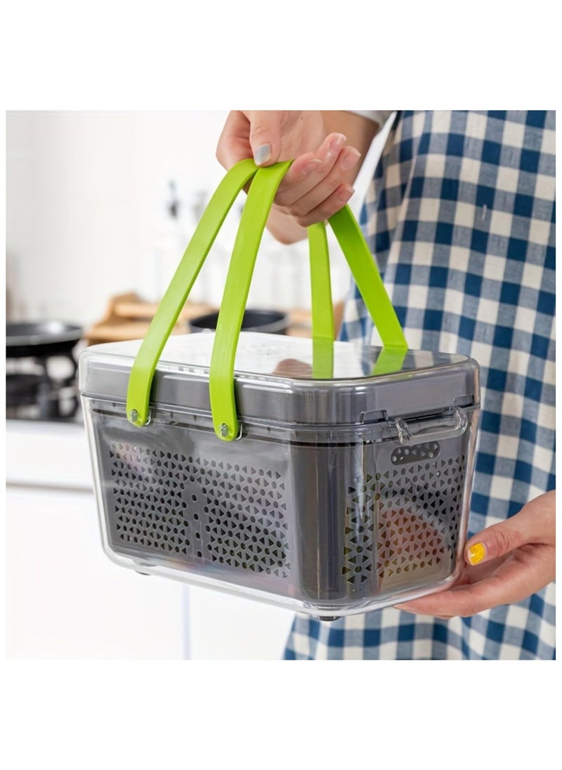 22-in-1 Vegetable Chopper and Slicer Set with Container – Multi-Blade Food Cutter, Kitchen Gadgets for Dicing, Grating, Slicing – Manual Vegetable Cutter Kitchen Tools (Green & Grey)